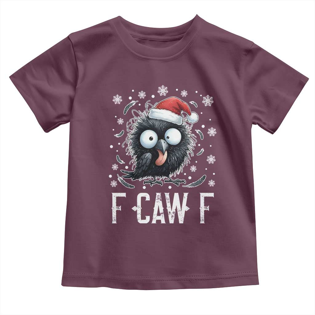 Funny F Caw F Christmas Crow Toddler T Shirt Santa Raven Xmas Holiday - Wonder Print Shop