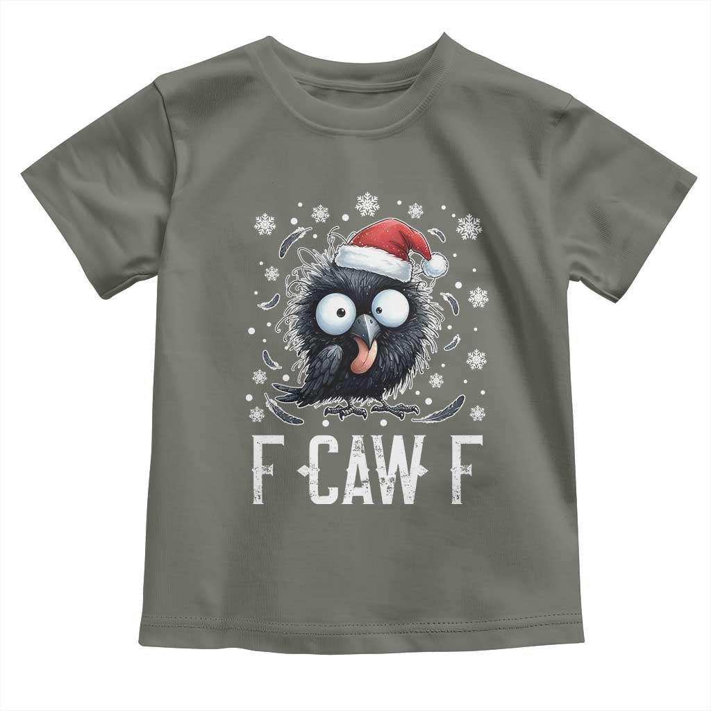 Funny F Caw F Christmas Crow Toddler T Shirt Santa Raven Xmas Holiday - Wonder Print Shop