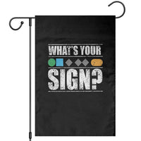 Funny Ski Snowboard Whats Your Sign Garden Flag - Wonder Print Shop