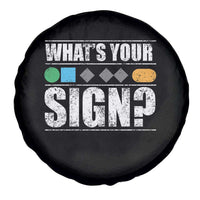 Funny Ski Snowboard Whats Your Sign Spare Tire Cover - Wonder Print Shop