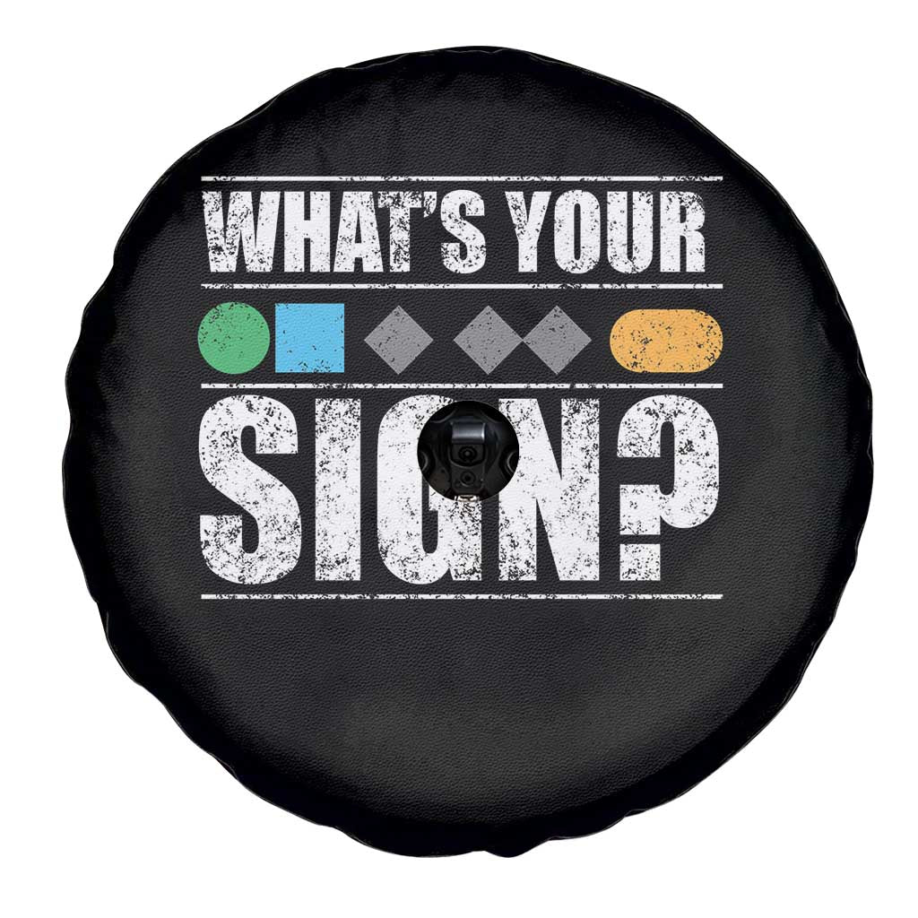 Funny Ski Snowboard Whats Your Sign Spare Tire Cover - Wonder Print Shop