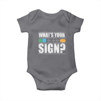 Funny Ski Snowboard Whats Your Sign Baby Onesie - Wonder Print Shop