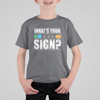 Funny Ski Snowboard Whats Your Sign T Shirt For Kid - Wonder Print Shop