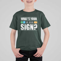 Funny Ski Snowboard Whats Your Sign T Shirt For Kid - Wonder Print Shop
