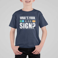 Funny Ski Snowboard Whats Your Sign T Shirt For Kid - Wonder Print Shop