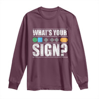 Funny Ski Snowboard Whats Your Sign Long Sleeve Shirt - Wonder Print Shop