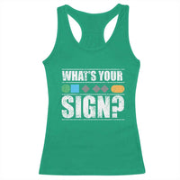Funny Ski Snowboard Whats Your Sign Racerback Tank Top - Wonder Print Shop