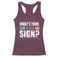Funny Ski Snowboard Whats Your Sign Racerback Tank Top - Wonder Print Shop