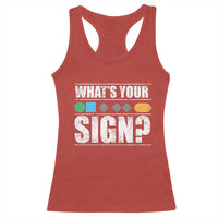 Funny Ski Snowboard Whats Your Sign Racerback Tank Top - Wonder Print Shop