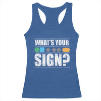 Funny Ski Snowboard Whats Your Sign Racerback Tank Top - Wonder Print Shop
