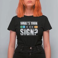 Funny Ski Snowboard Whats Your Sign T Shirt For Women - Wonder Print Shop