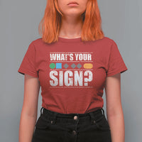 Funny Ski Snowboard Whats Your Sign T Shirt For Women - Wonder Print Shop