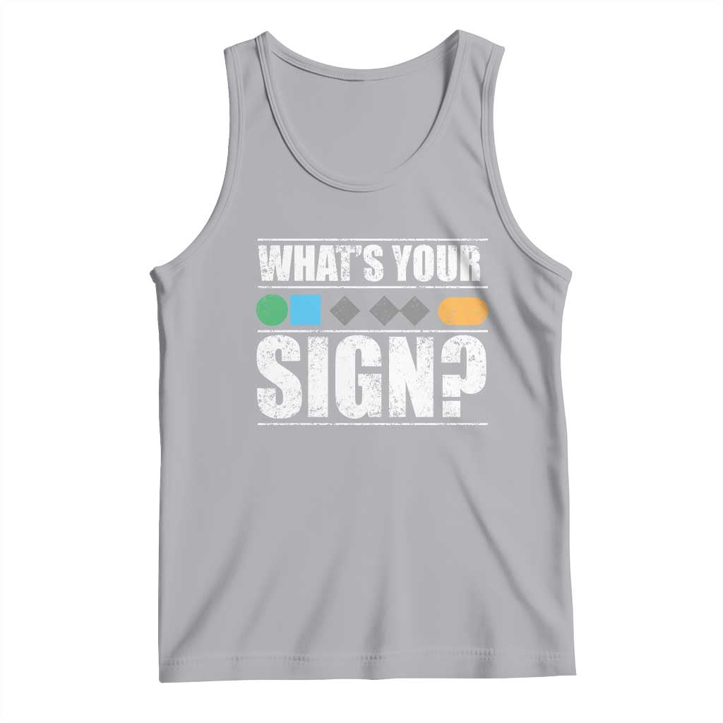 Funny Ski Snowboard Whats Your Sign Tank Top - Wonder Print Shop