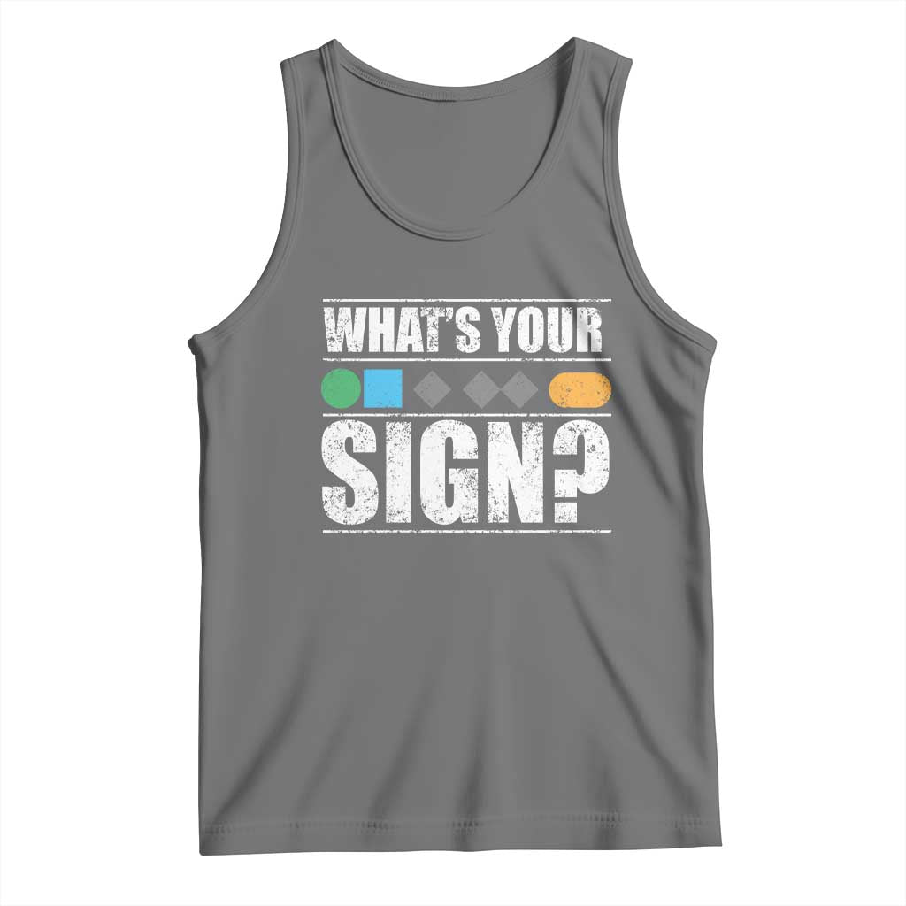 Funny Ski Snowboard Whats Your Sign Tank Top - Wonder Print Shop