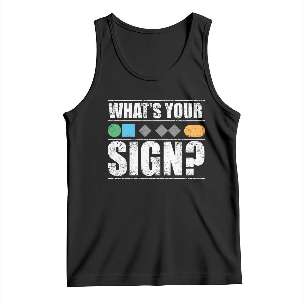 Funny Ski Snowboard Whats Your Sign Tank Top - Wonder Print Shop