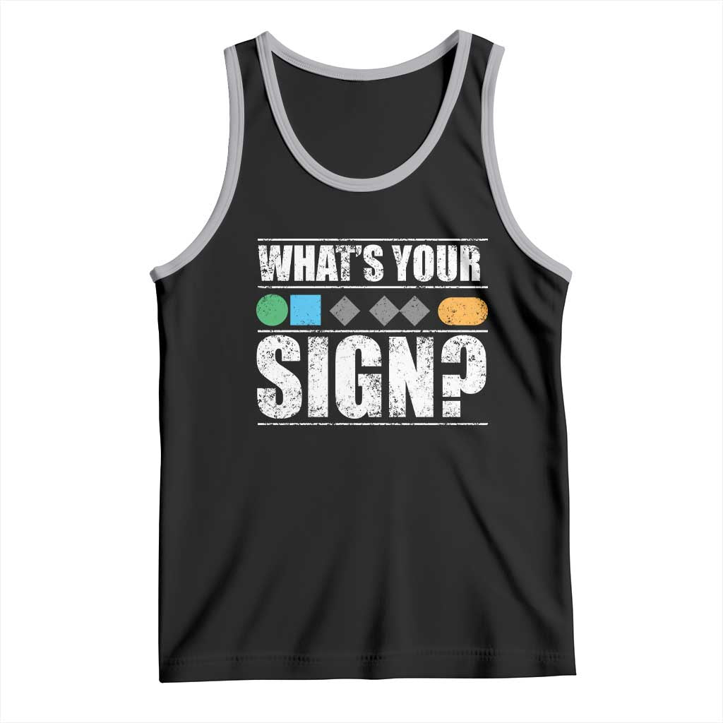 Funny Ski Snowboard Whats Your Sign Tank Top - Wonder Print Shop