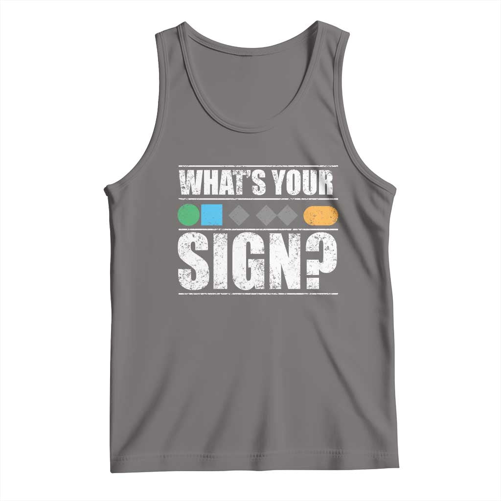 Funny Ski Snowboard Whats Your Sign Tank Top - Wonder Print Shop