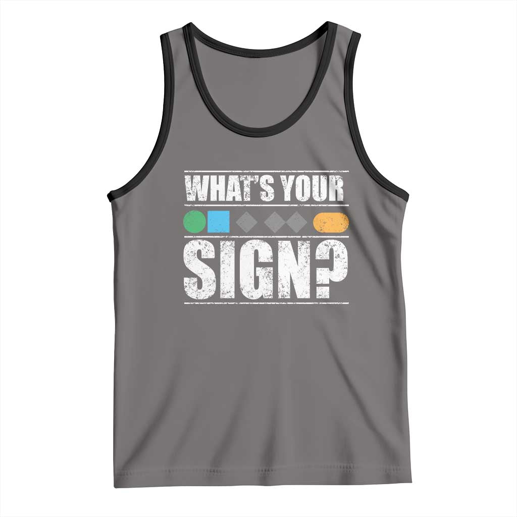Funny Ski Snowboard Whats Your Sign Tank Top - Wonder Print Shop