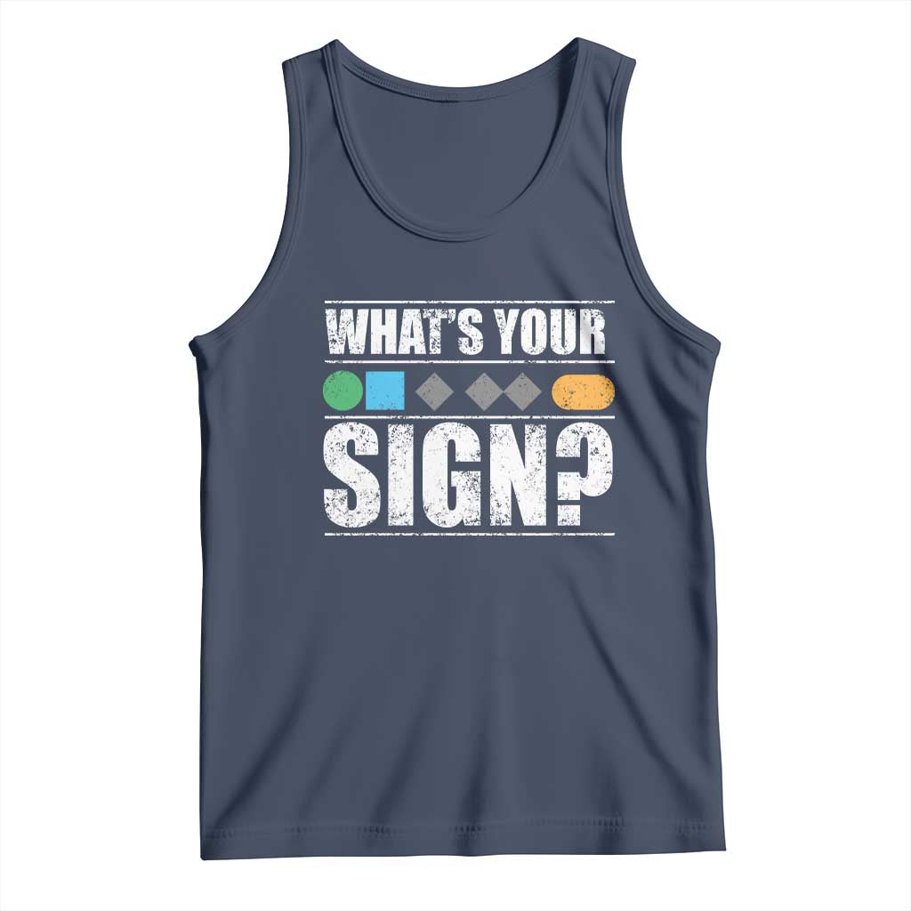 Funny Ski Snowboard Whats Your Sign Tank Top - Wonder Print Shop