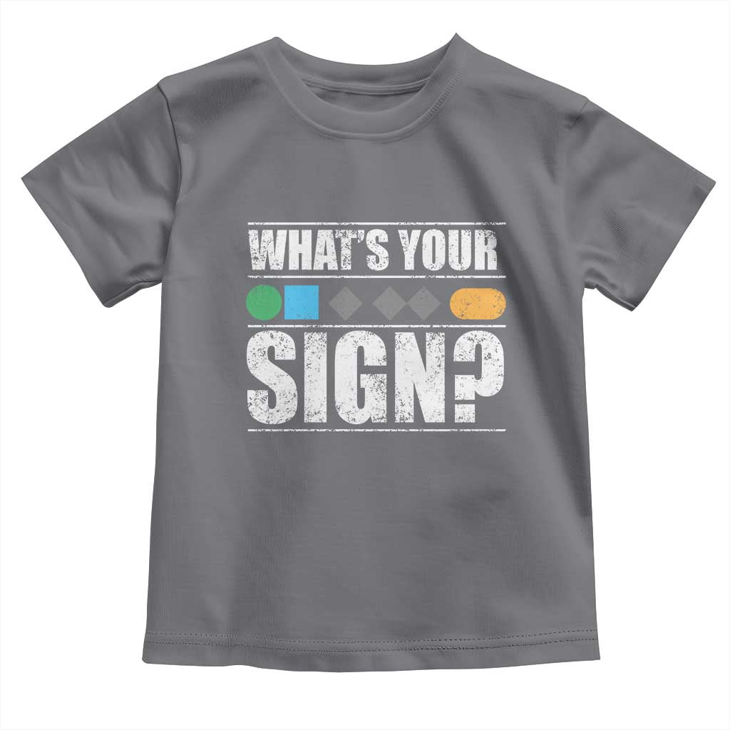 Funny Ski Snowboard Whats Your Sign Toddler T Shirt - Wonder Print Shop