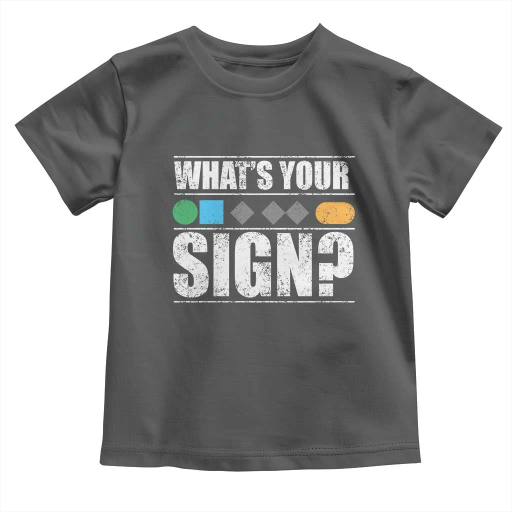 Funny Ski Snowboard Whats Your Sign Toddler T Shirt - Wonder Print Shop