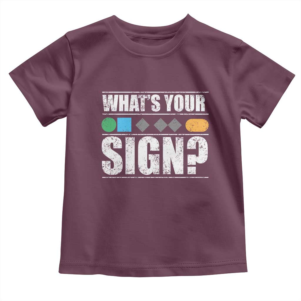 Funny Ski Snowboard Whats Your Sign Toddler T Shirt - Wonder Print Shop