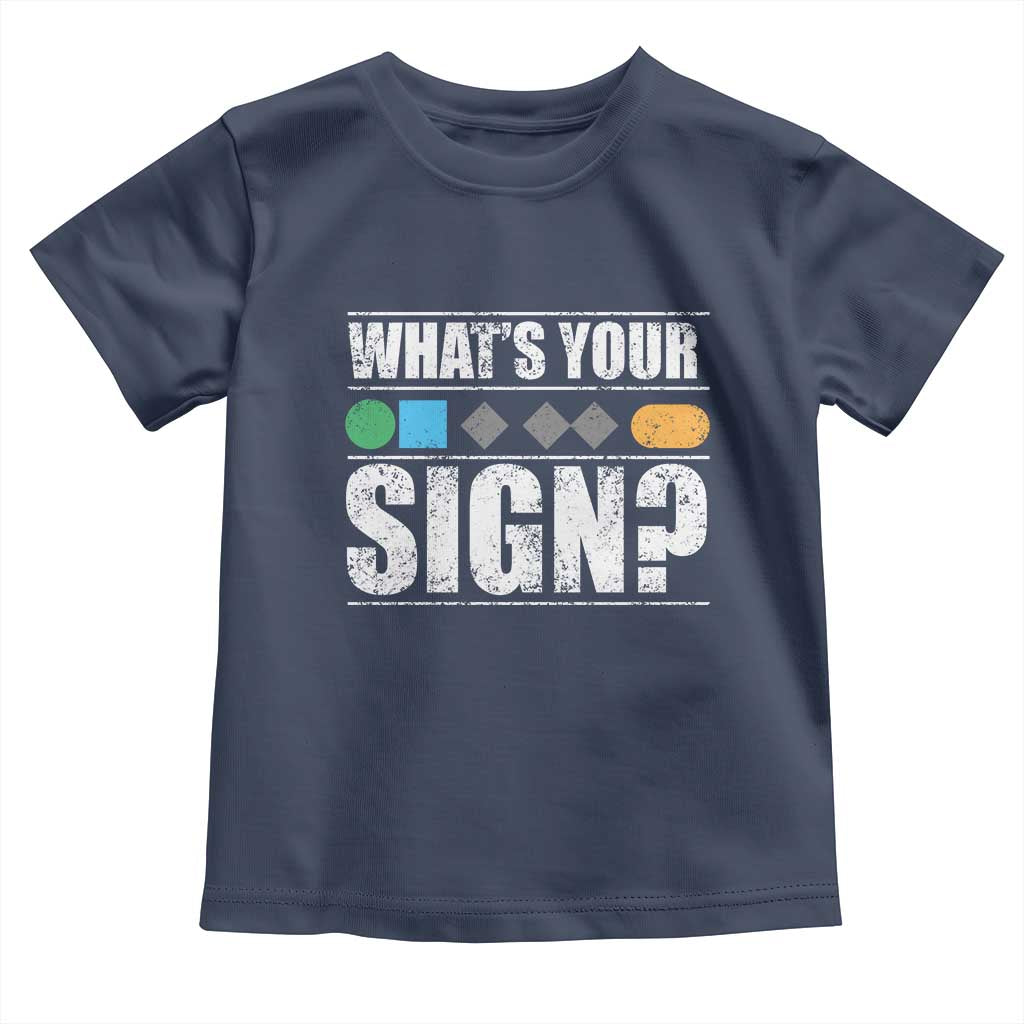Funny Ski Snowboard Whats Your Sign Toddler T Shirt - Wonder Print Shop
