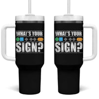 Funny Ski Snowboard Whats Your Sign Tumbler With Handle - Wonder Print Shop