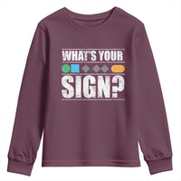 Funny Ski Snowboard Whats Your Sign Youth Sweatshirt - Wonder Print Shop