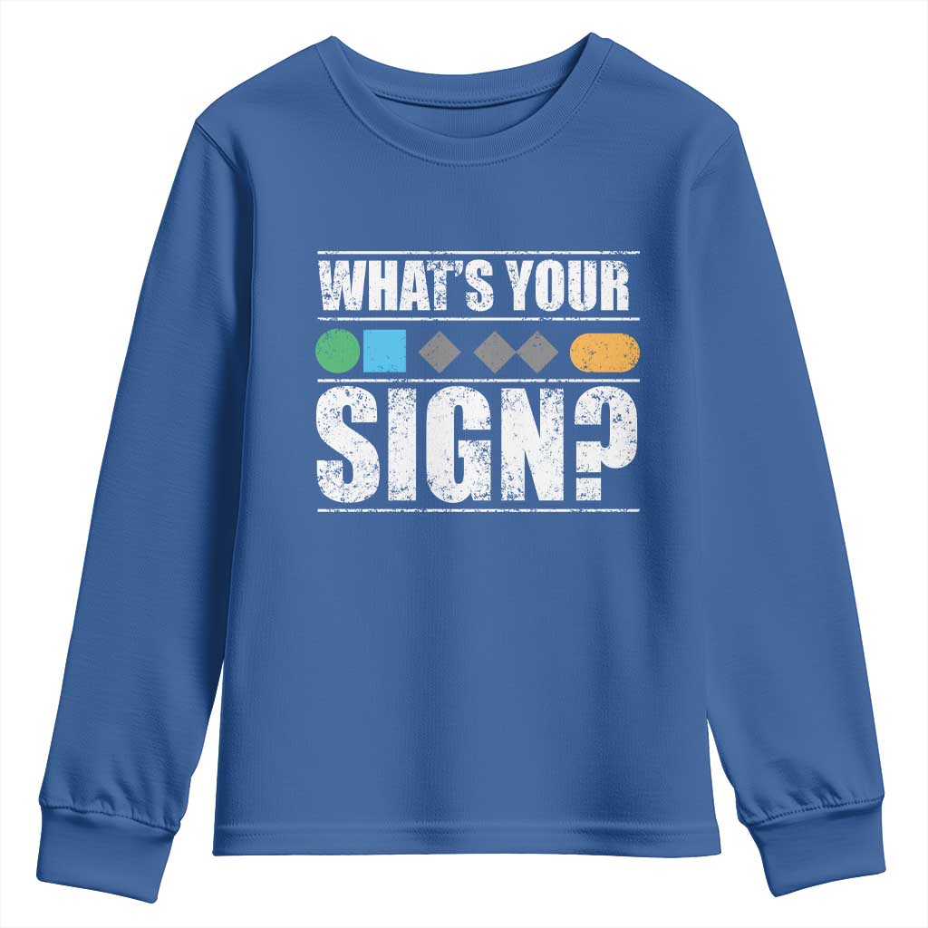 Funny Ski Snowboard Whats Your Sign Youth Sweatshirt - Wonder Print Shop