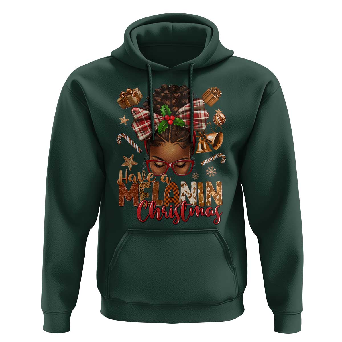 Have A Melanin Christmas African American Girl Xmas Hoodie