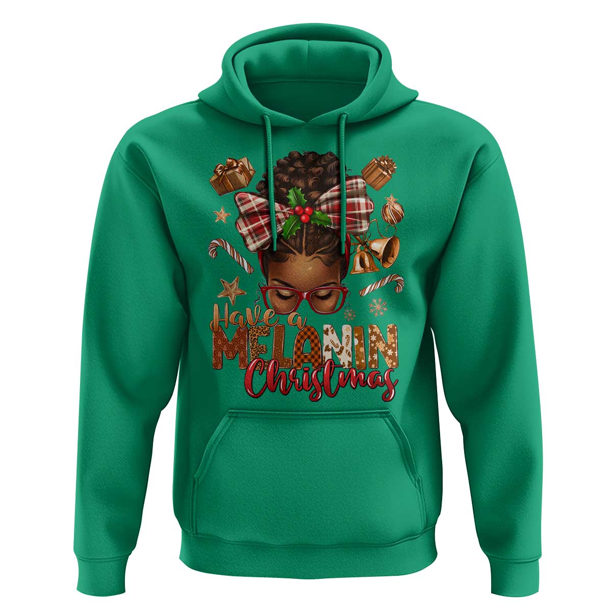 Have A Melanin Christmas African American Girl Xmas Hoodie