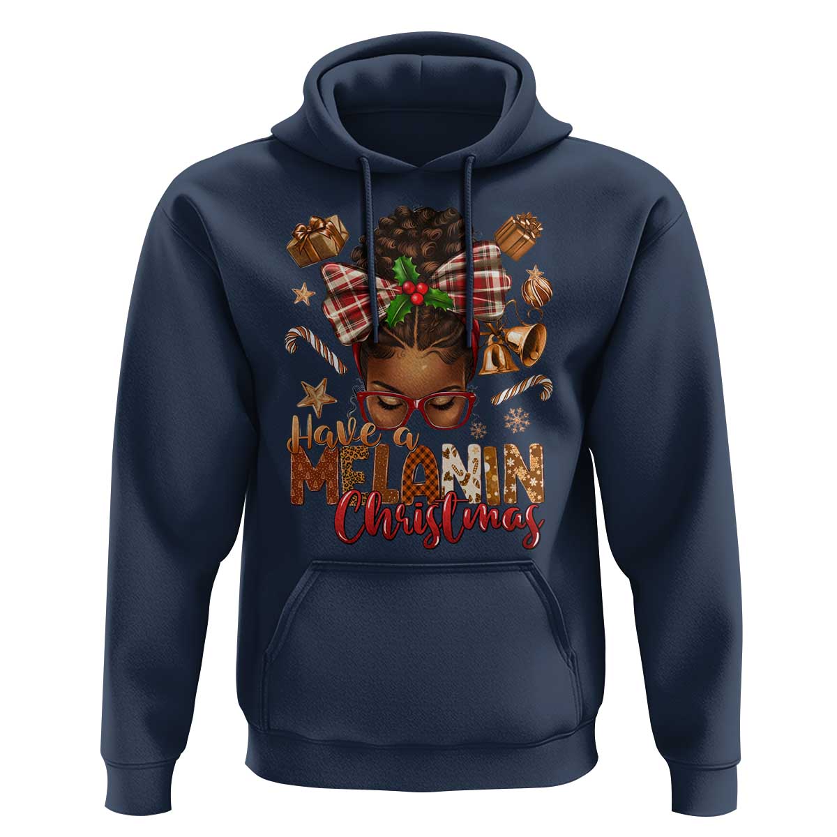 Have A Melanin Christmas African American Girl Xmas Hoodie