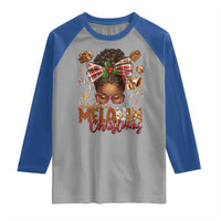 Have A Melanin Christmas African American Girl Xmas Raglan Shirt - Wonder Print Shop