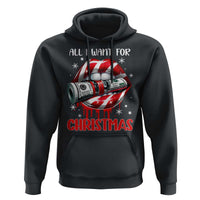 Funny All I Want For Christmas Is Money Hoodie Candy Cane Lips