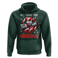 Funny All I Want For Christmas Is Money Hoodie Candy Cane Lips