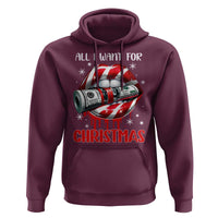 Funny All I Want For Christmas Is Money Hoodie Candy Cane Lips