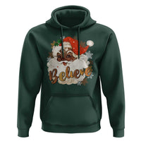 Funny Retro Black Santa Christmas Hoodie Believe African American Xmas