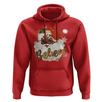 Funny Retro Black Santa Christmas Hoodie Believe African American Xmas