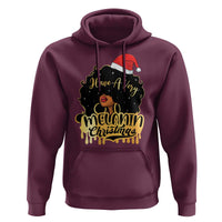 Have A Melanin Christmas African American Santa Girl Xmas Hoodie