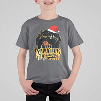 Have A Melanin Christmas African American Santa Girl Xmas T Shirt For Kid - Wonder Print Shop