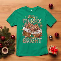 Funny African American Christmas T Shirt Stay Merry And Bright Black Melanin Girl - Wonder Print Shop