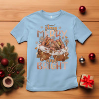 Funny African American Christmas T Shirt Stay Merry And Bright Black Melanin Girl - Wonder Print Shop
