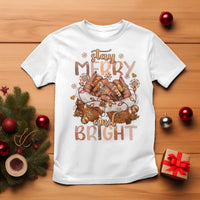 Funny African American Christmas T Shirt Stay Merry And Bright Black Melanin Girl - Wonder Print Shop