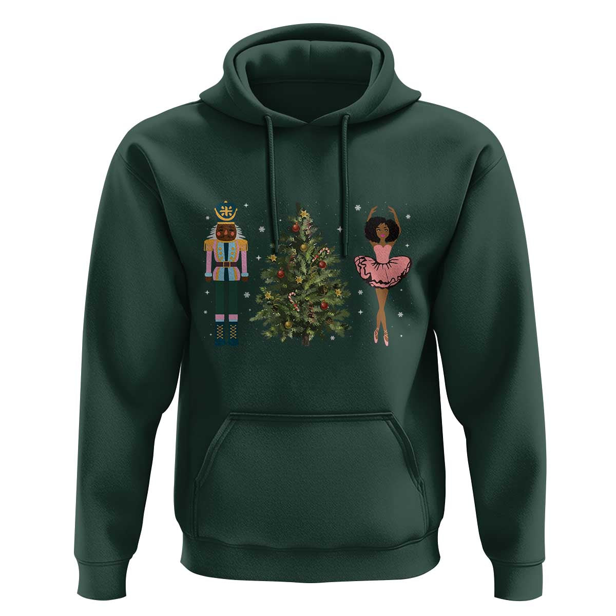 Funny Black Ballerina Nutcracker African American Christmas Hoodie