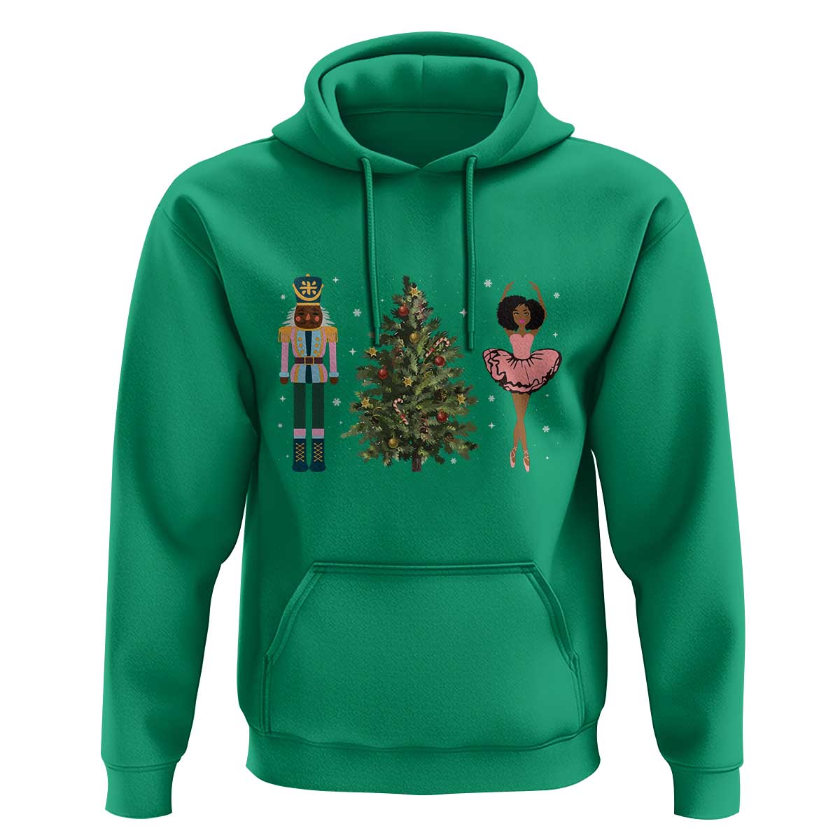 Funny Black Ballerina Nutcracker African American Christmas Hoodie