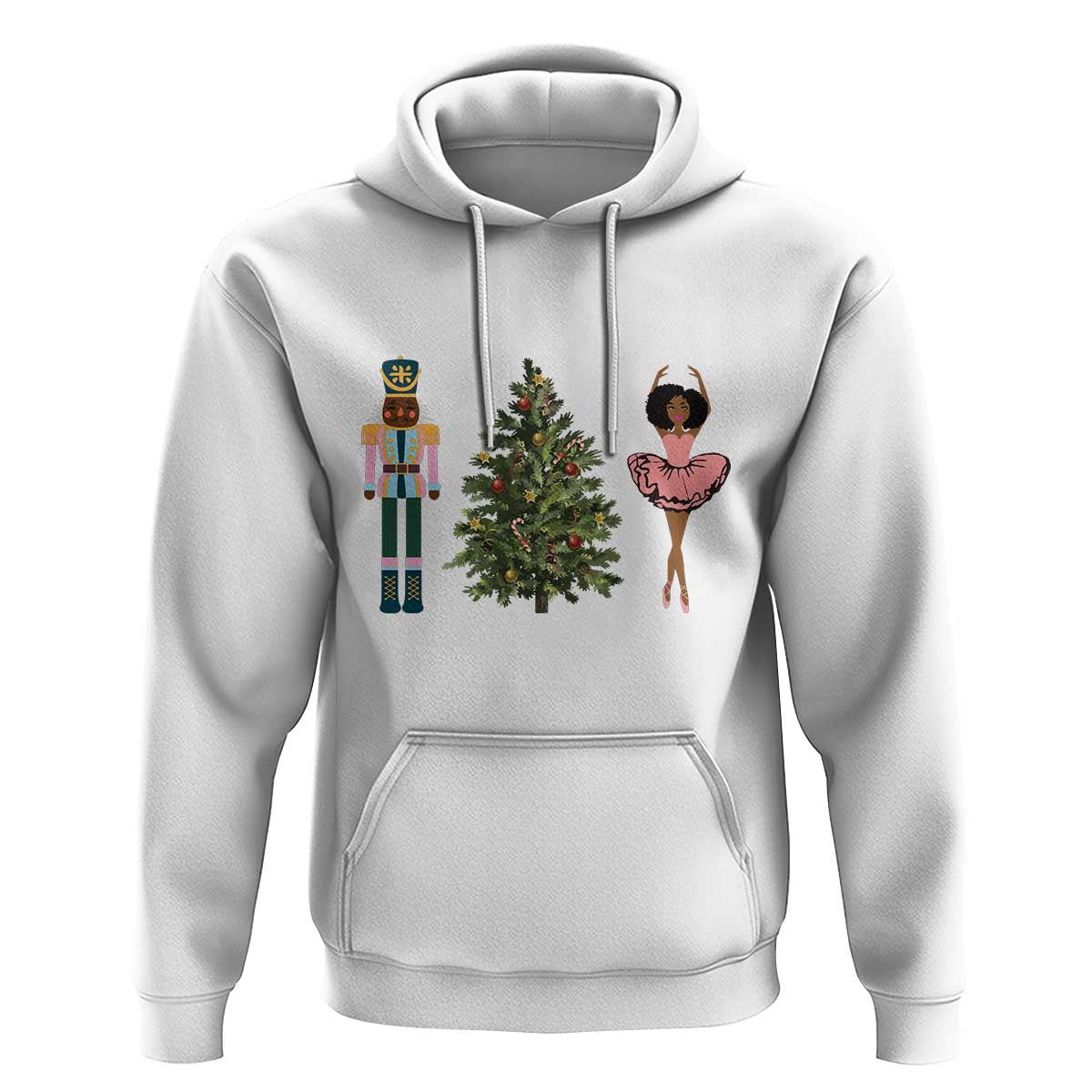 Funny Black Ballerina Nutcracker African American Christmas Hoodie