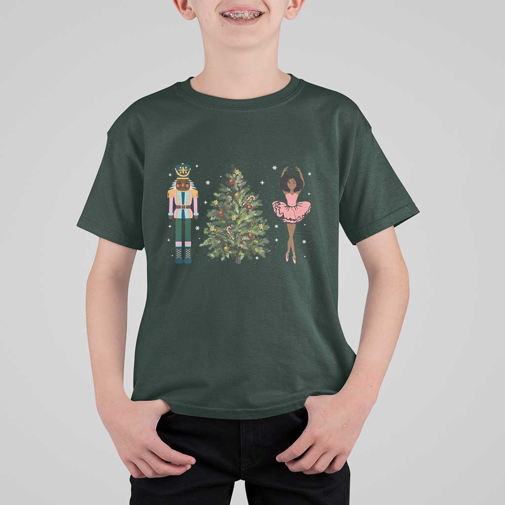 Funny Black Ballerina Nutcracker African American Christmas T Shirt For Kid - Wonder Print Shop