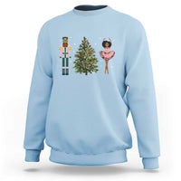 Funny Black Ballerina Nutcracker African American Christmas Sweatshirt - Wonder Print Shop