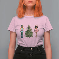 Funny Black Ballerina Nutcracker African American Christmas T Shirt For Women - Wonder Print Shop